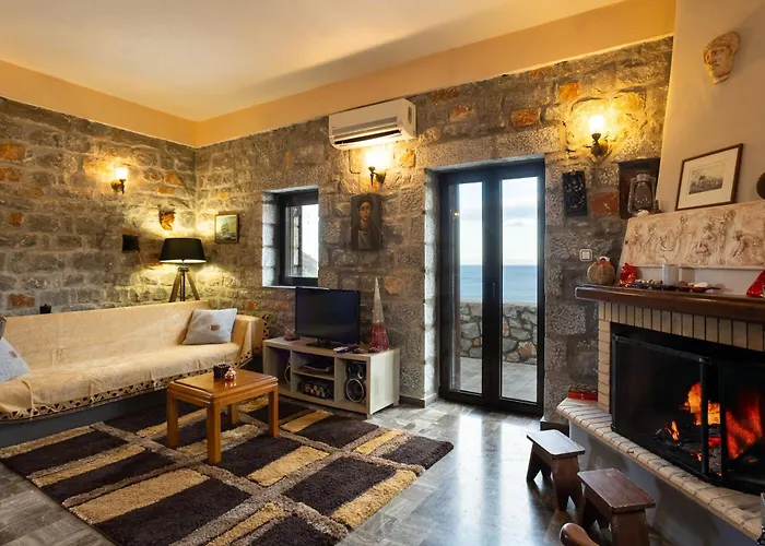 別荘 Taenarioum Antico - Mani Stone Tower With Sea View